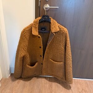 SHERPA CHORE COAT IN LEATHER BROWN